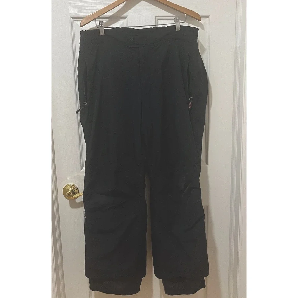 Obermeyer Mens XL Short Black Insulated Ski Snowboard‎ Pants Adjustable Waist